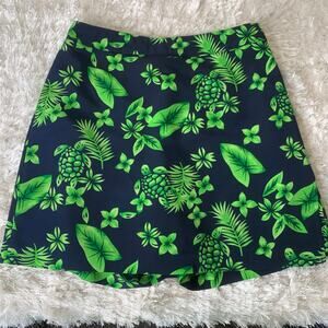 EP Pro Black Green Tropical Leaf Pattern Golf Skort Sz 6